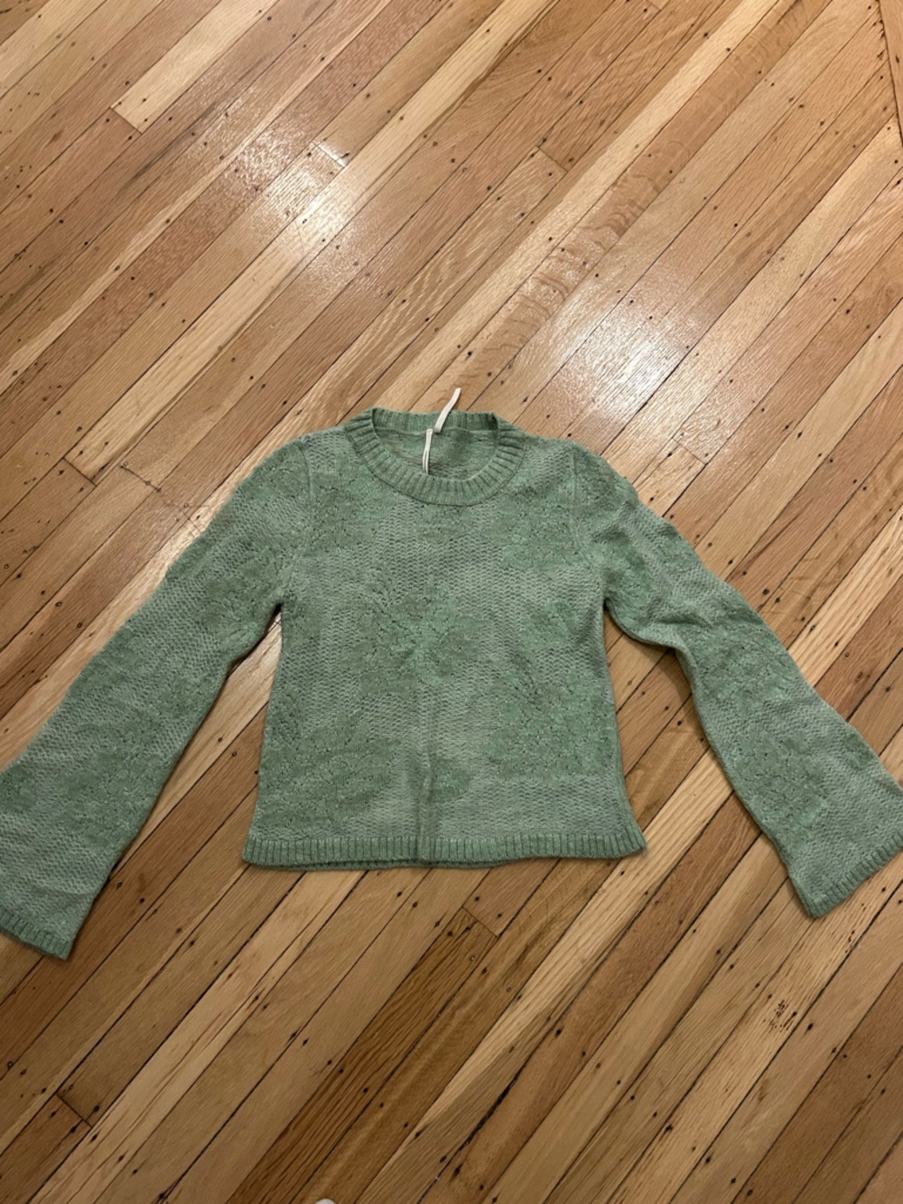 Anthropologie Mint / Sage Green Crewneck Sweater